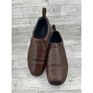 Merrell Mens J000439 Brown Leather Slip On Loafers Comfort Walking Shoes US 10.5